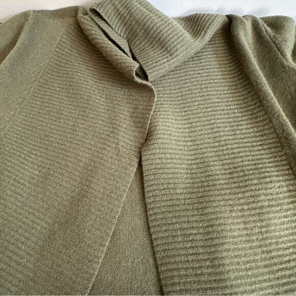 Charter Club Luxury 100% Cashmere Open Front Cardigan Knit Sweater Green SMALL - Picture 6 of 14